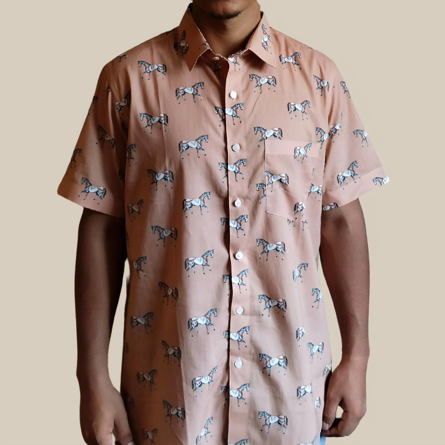 Stallion Shirt- Salmon