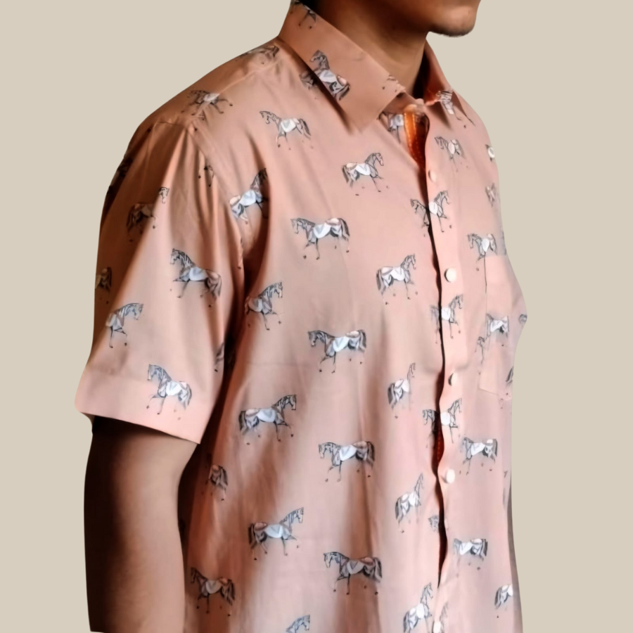 Stallion Shirt- Salmon