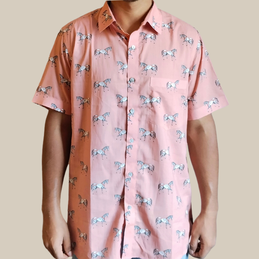 Stallion Shirt- Peach